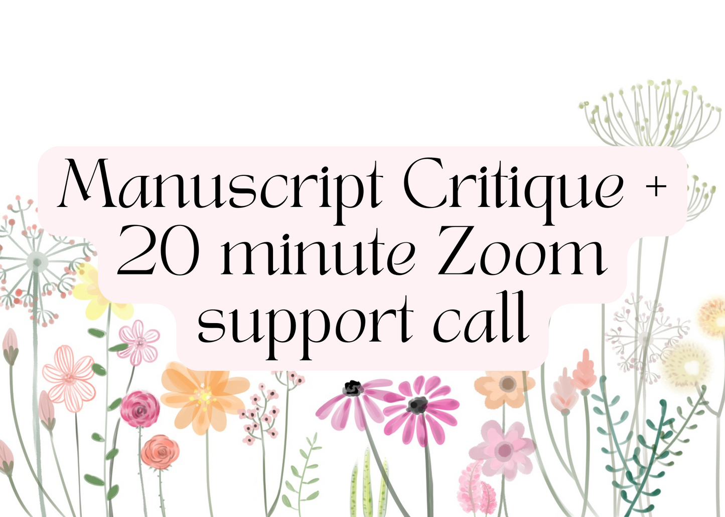 Manuscript Critique + 20 minute Zoom support call