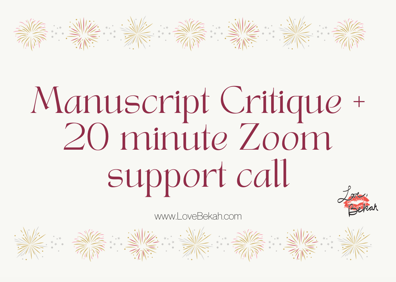 Manuscript Critique + 20 minute Zoom support call