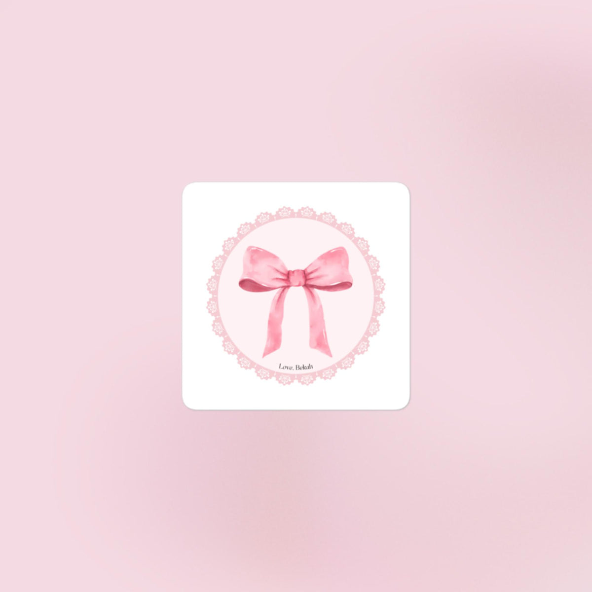 Pink Hair Ribbon Sticker Pink Ribbon Club Sticker – Love, Bekah